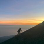 Summit Rinjani push during sunrise